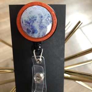 Retractable Nametag Badge Holder Lanyard Handmade